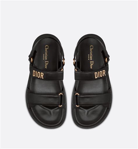 christian dior black sandal|dior sandals women black.